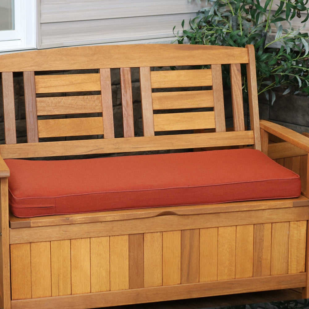 Sunnydaze Indoor/Outdoor Olefin Bench Cushion - 41 in x 18 in - Rust Image 2
