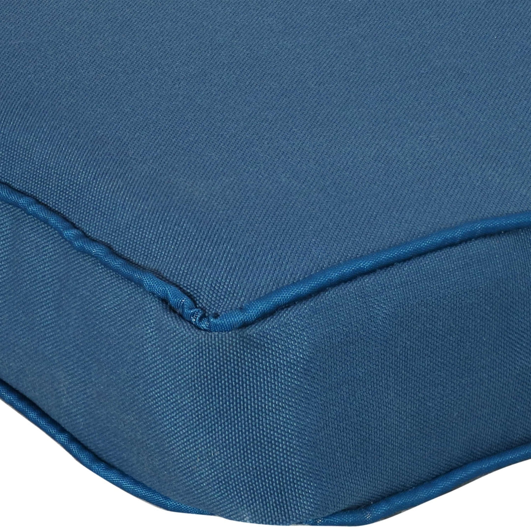 Sunnydaze Indoor/Outdoor Olefin Bench Cushion - 41 in x 18 in - Blue Image 5