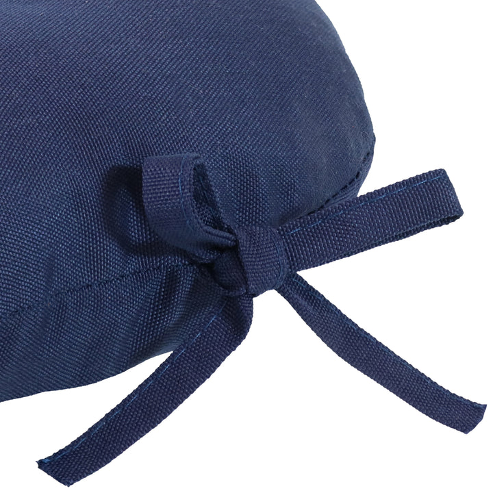 Sunnydaze Outdoor Round Bistro Seat Cushions - Blue - Set of 2 Image 5