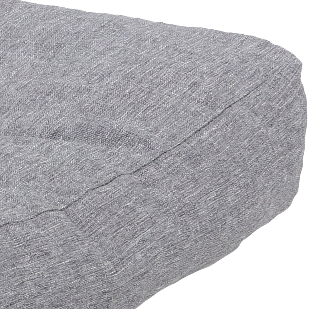 Sunnydaze Indoor/Outdoor Olefin 3-Piece Tufted Settee Cushion Set - Gray Image 5