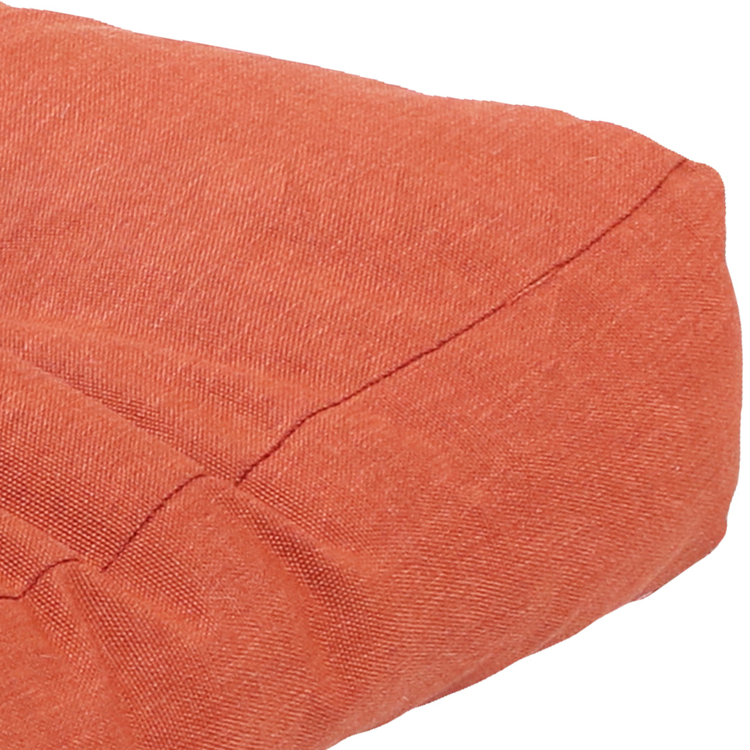 Sunnydaze Indoor/Outdoor Olefin 3-Piece Tufted Settee Cushion Set - Orange Image 5