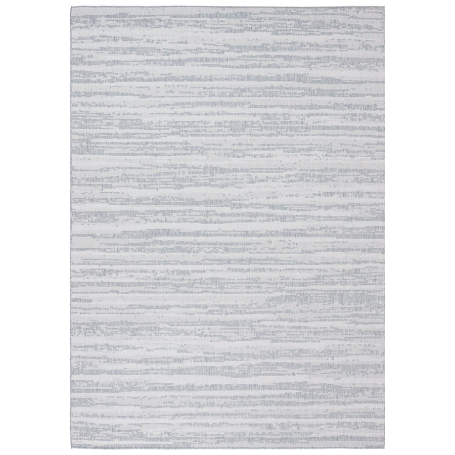 Sunnydaze Artistic Storms Outdoor Area Rug - Iced Silver - 8 ft x 10 ft Image 1