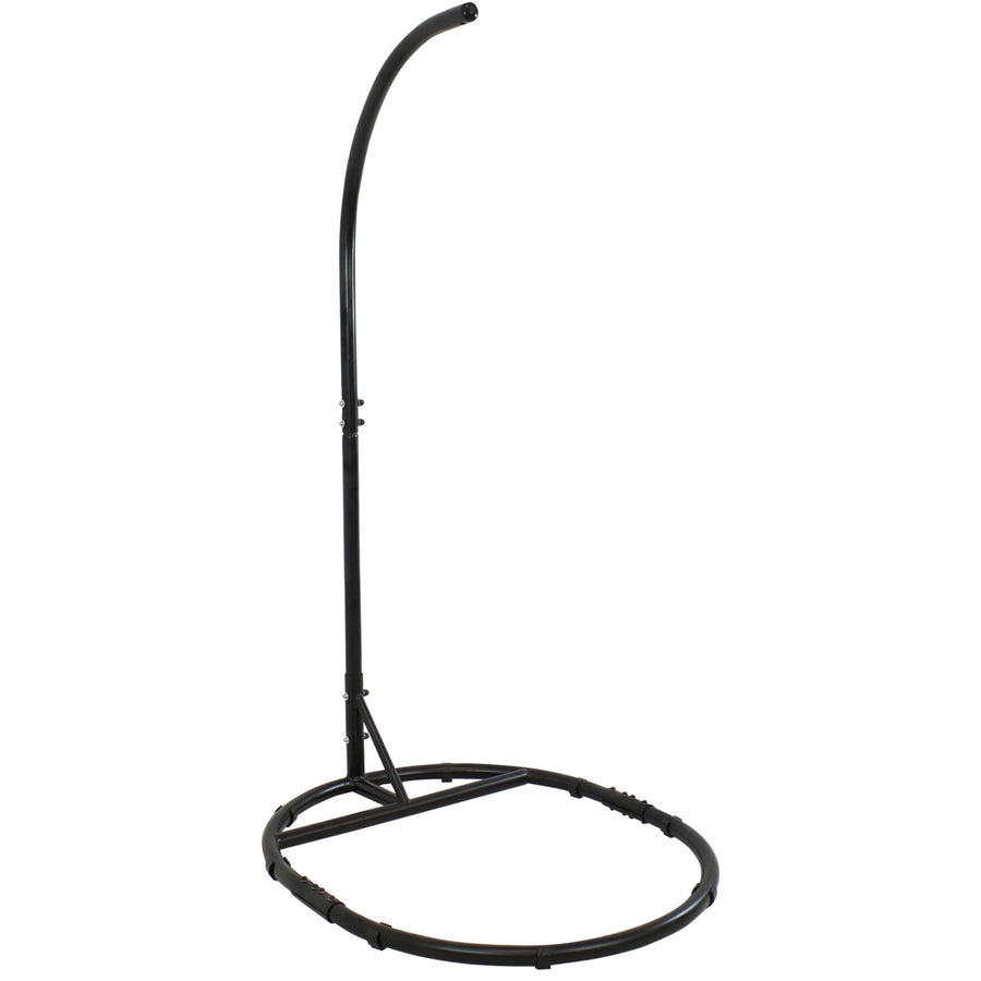 Sunnydaze Rounded Base Powder-Coated Steel Egg Chair Stand - 76 in Image 1