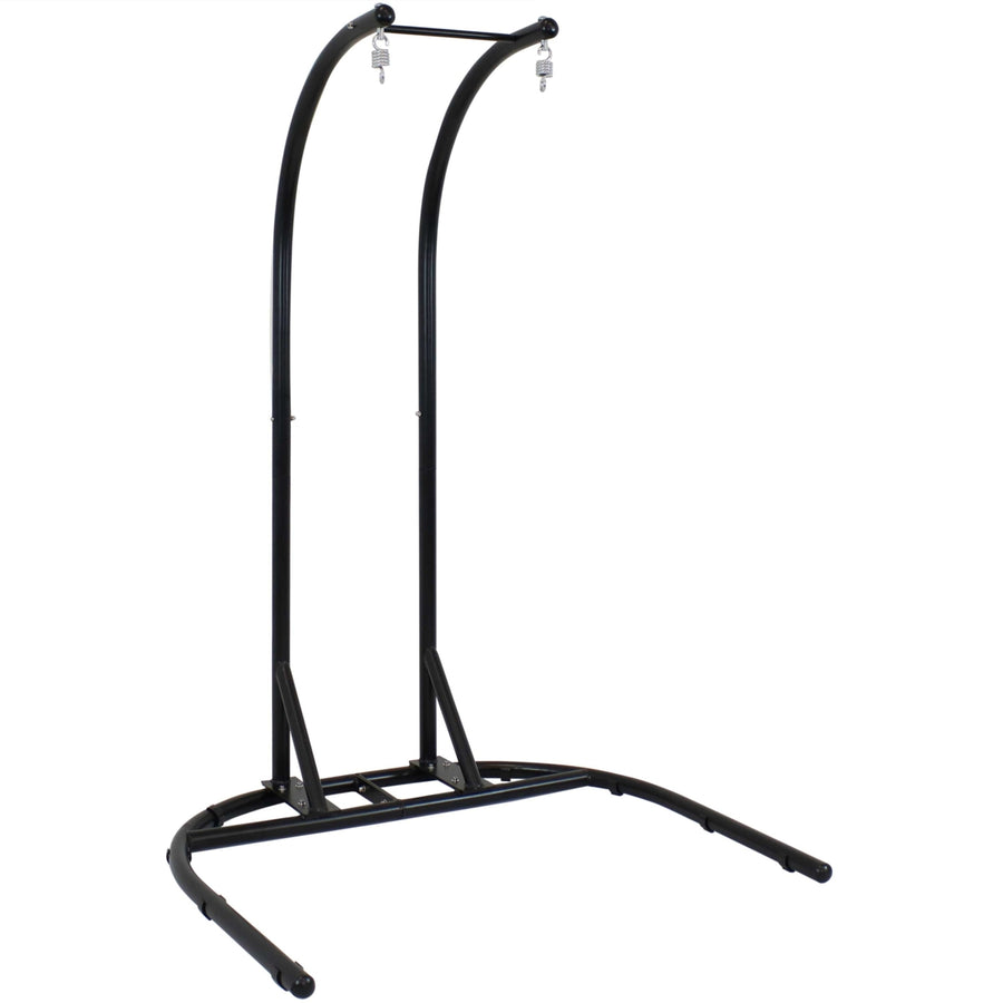 Sunnydaze U-Base Deluxe Powder-Coated Steel Hanging Chair Stand - 76 in Image 1