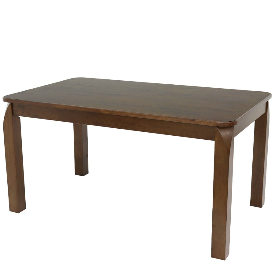 Sunnydaze Dorian 5 ft Wooden Mid-Century Modern Dining Table - Dark Walnut Image 1