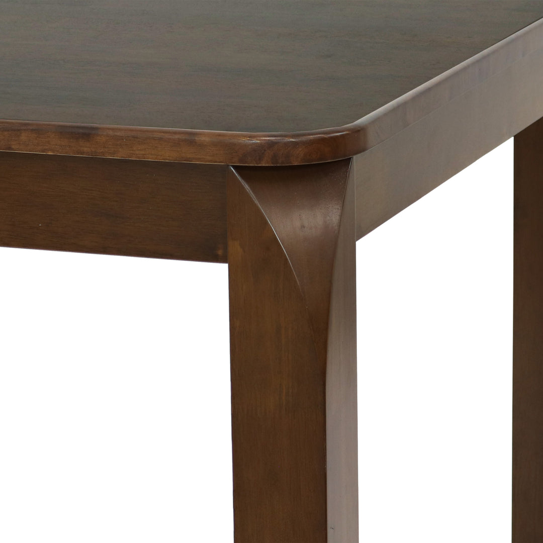 Sunnydaze Dorian 5 ft Wooden Mid-Century Modern Dining Table - Dark Walnut Image 5