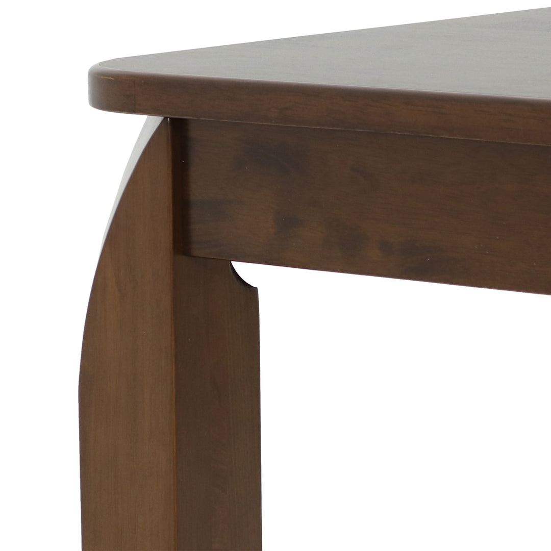 Sunnydaze Dorian 5 ft Wooden Mid-Century Modern Dining Table - Dark Walnut Image 6