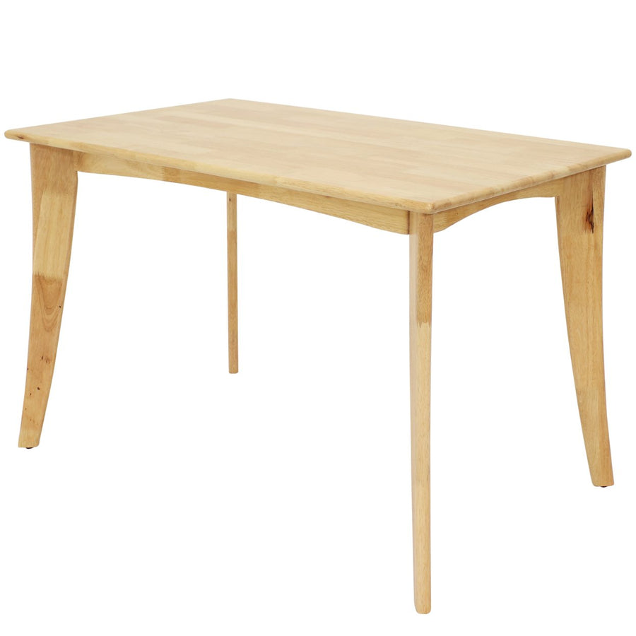 Sunnydaze James 4 ft Wooden Mid-Century Modern Dining Table - Natural Image 1