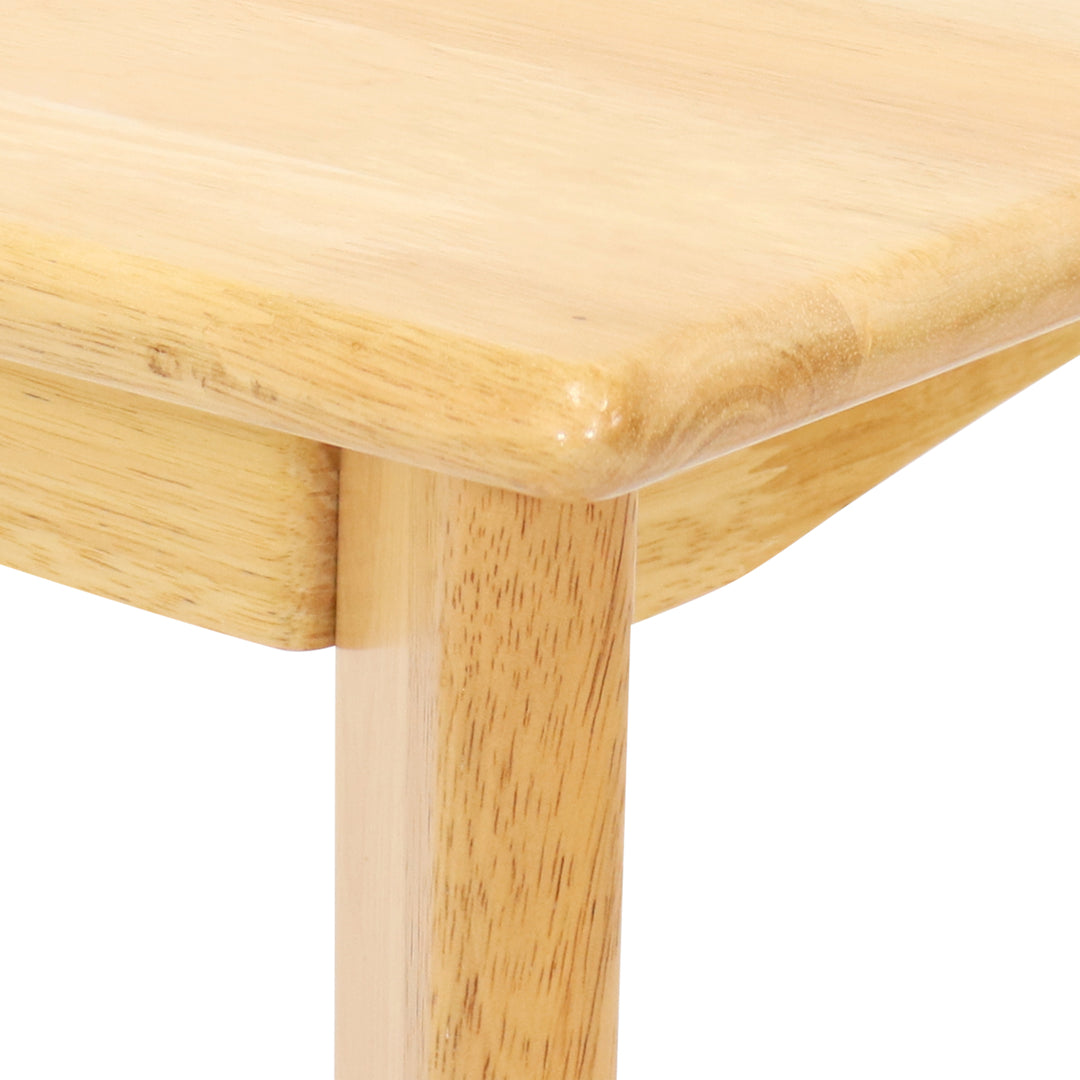 Sunnydaze James 4 ft Wooden Mid-Century Modern Dining Table - Natural Image 5