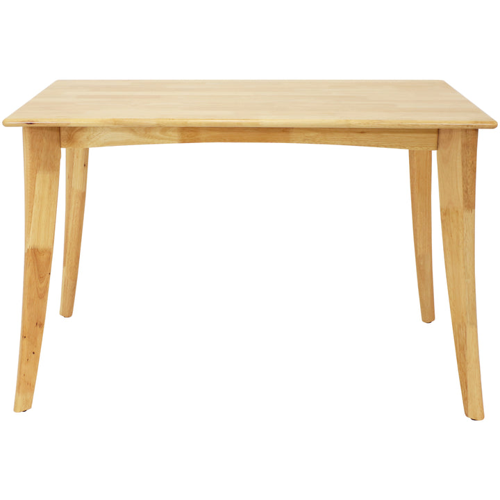 Sunnydaze James 4 ft Wooden Mid-Century Modern Dining Table - Natural Image 8