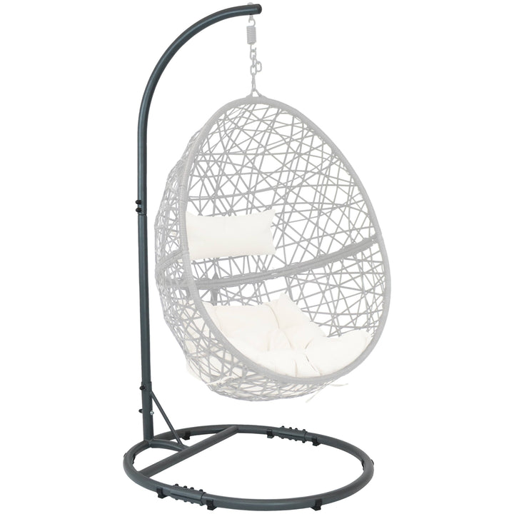 Rounded Base Powder-Coated Steel Egg Chair Stand - 76 in by Sunnydaze Image 9
