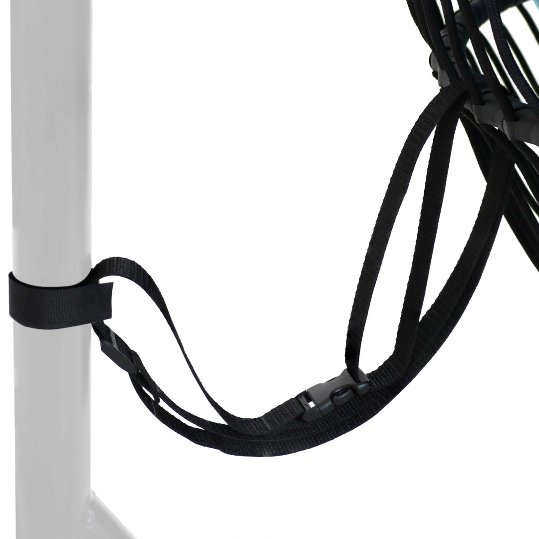 Sunnydaze Black Polyethylene Wicker Hanging Egg Chair with Cushions - Gray Image 7