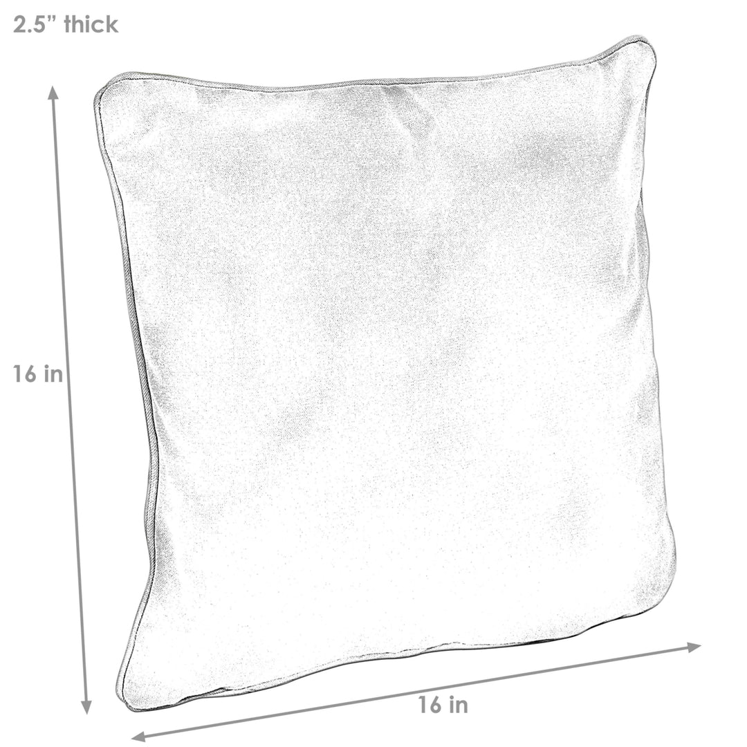 Sunnydaze 2 Indoor/Outdoor Throw Pillows - 16-Inch - Muted Damask Mandalas Image 3