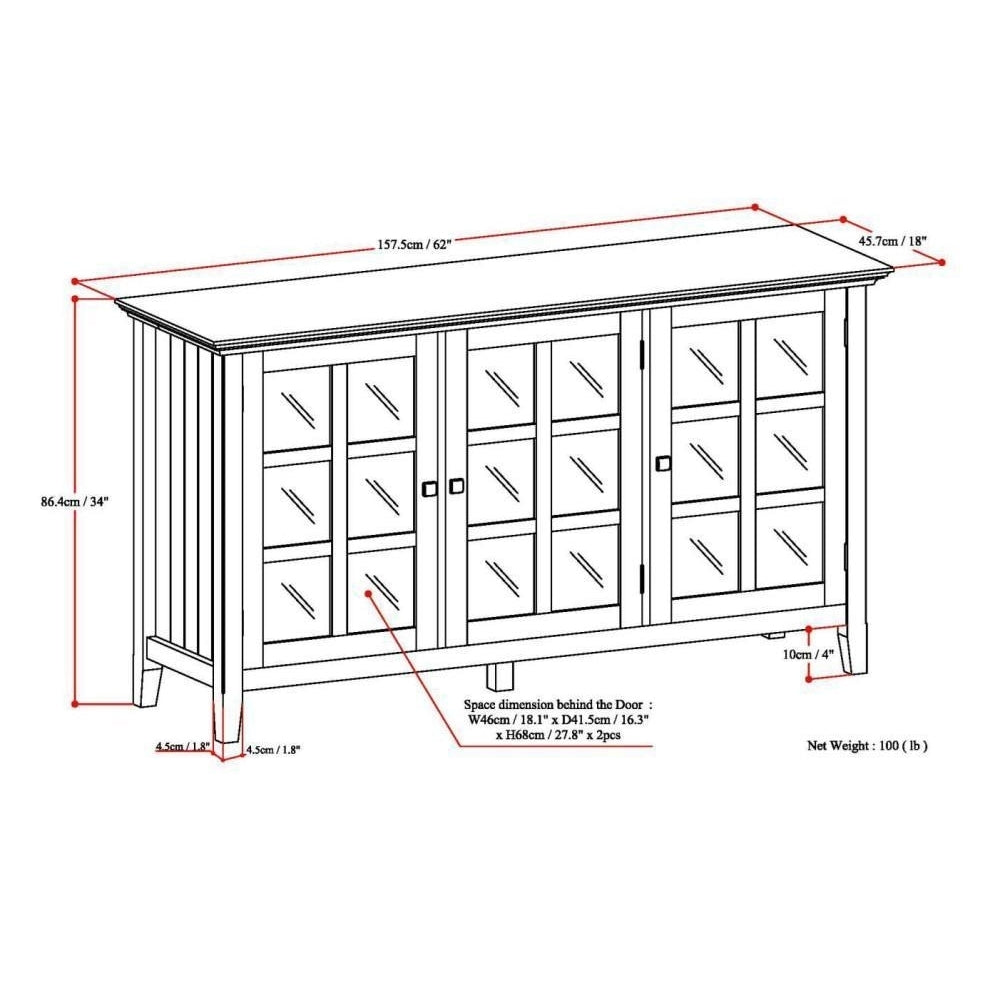 Acadian Wide Storage Cabinet Image 11