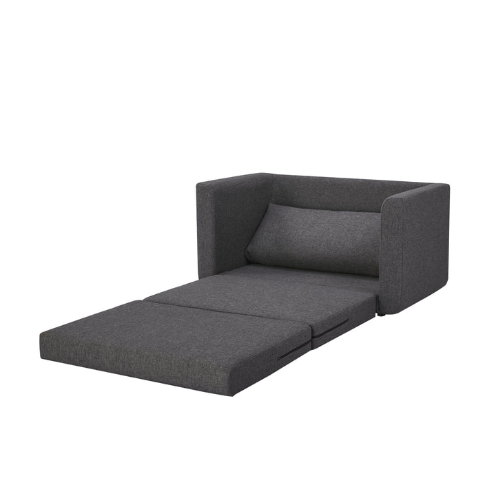 Resort-Worthy Comfort: Sleeper Loveseat with Fold-Out Design for Twin-Sized Bed  Sturdy Wood Base, Foam Cushion, Solid Image 4