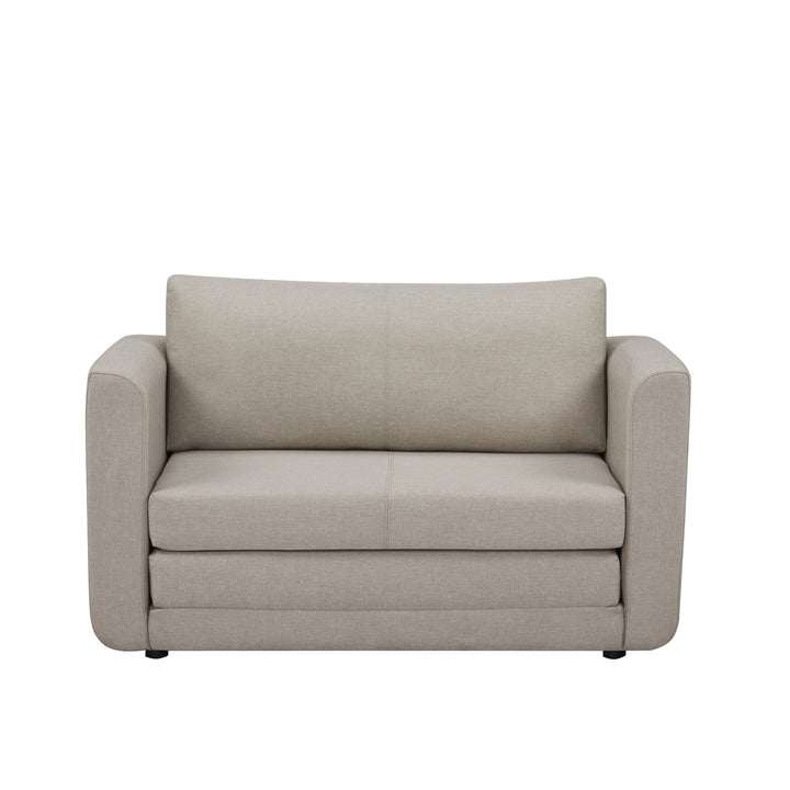 Resort-Worthy Comfort: Sleeper Loveseat with Fold-Out Design for Twin-Sized Bed  Sturdy Wood Base, Foam Cushion, Solid Image 6