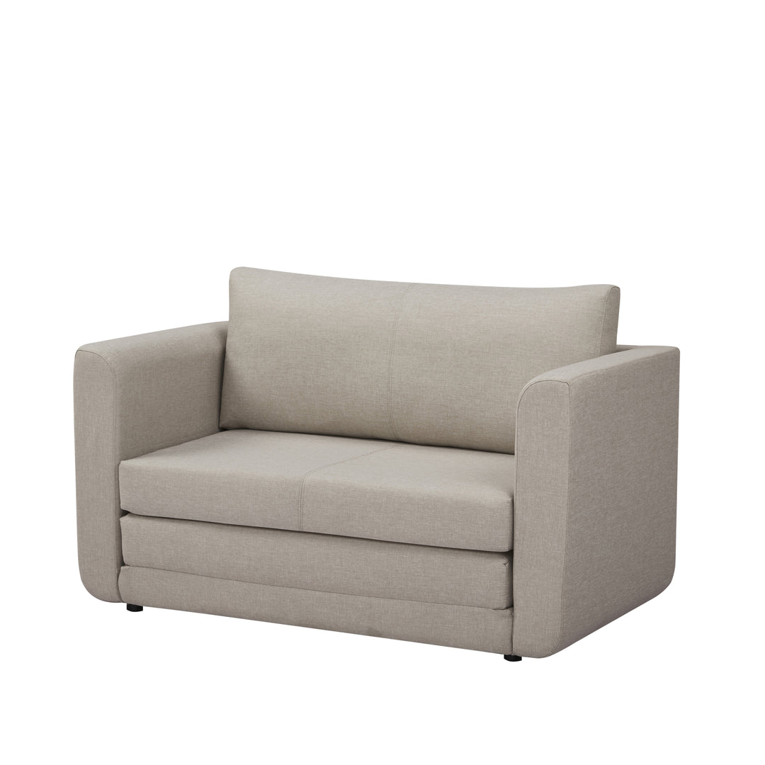 Resort-Worthy Comfort: Sleeper Loveseat with Fold-Out Design for Twin-Sized Bed  Sturdy Wood Base, Foam Cushion, Solid Image 7