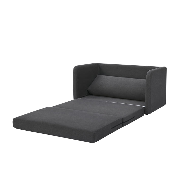 Resort-Worthy Sleeper Loveseat: Transforming Twin-Sized Bed with Sturdy Wood Base, Foam Cushion, Solid Fabric Upholstery Image 8