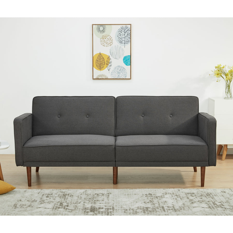 Moreno Convertible Sofa: Modern Sleeper Sofa for Small Spaces  Twin Size, Split Back, Multi-Position  Soft Polyester Image 1
