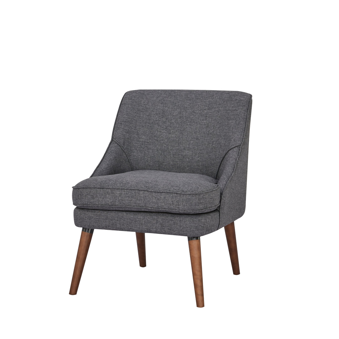 Young and Trendy Dana Accent Chair: Robust Wood Frame, Comfortable Faux Linen Upholstery, Perfect for Small Spaces  Easy Image 7