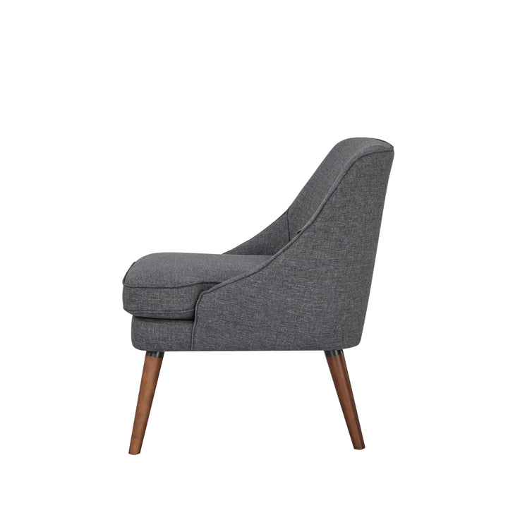 Young and Trendy Dana Accent Chair: Robust Wood Frame, Comfortable Faux Linen Upholstery, Perfect for Small Spaces  Easy Image 8