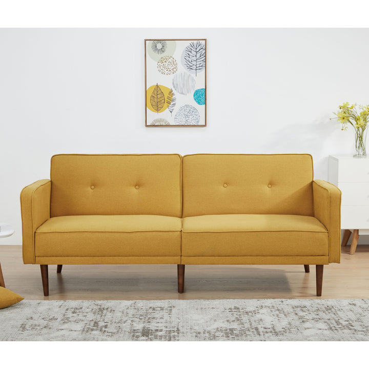 Moreno Convertible Sofa: Modern Sleeper Sofa for Small Spaces  Twin Size, Split Back, Multi-Position  Soft Polyester Image 7