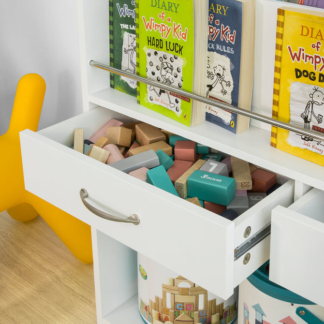 Haotian KMB39-W, Children Kids Bookcase Book Shelf Storage Display Rack Organizer Holder Image 4