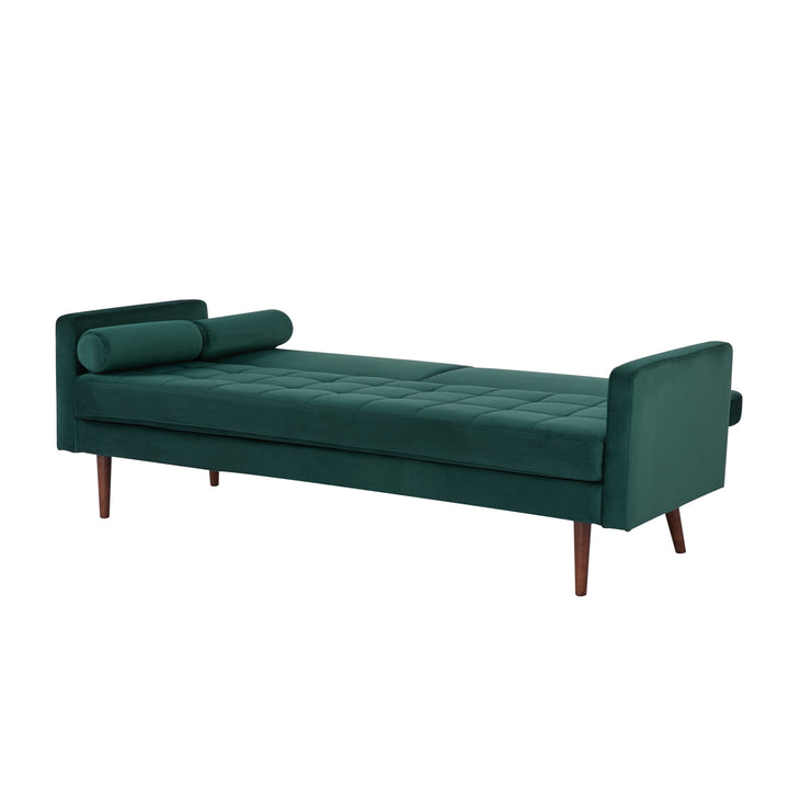 Portland Convertible Velvet Sofa: Stylish, Space-Saving Solution with Comfortable Seating and Twin Sleeper Size Image 7