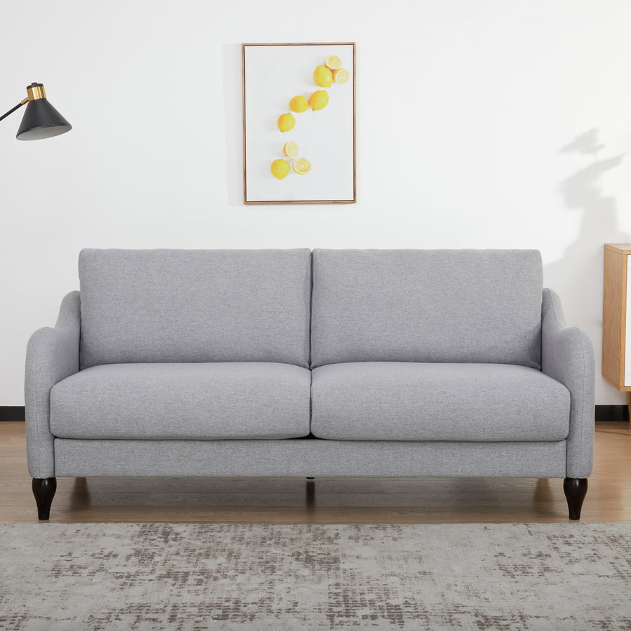 Reno Upholstered Sofa: Plush Comfort with Stylish Design  Removable Cushions, Solid Wood Legs for Ultimate Relaxation Image 1