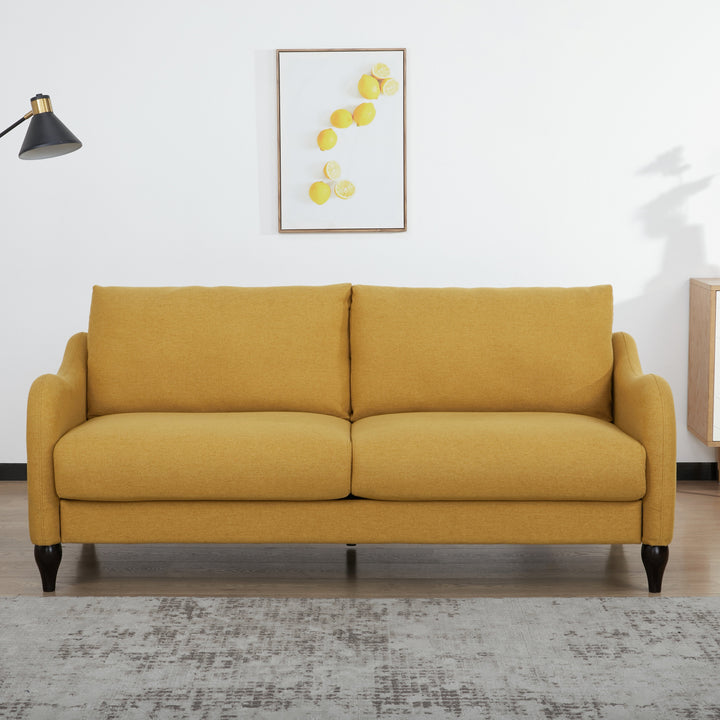 Reno Upholstered Sofa: Plush Comfort with Stylish Design  Removable Cushions, Solid Wood Legs for Ultimate Relaxation Image 5