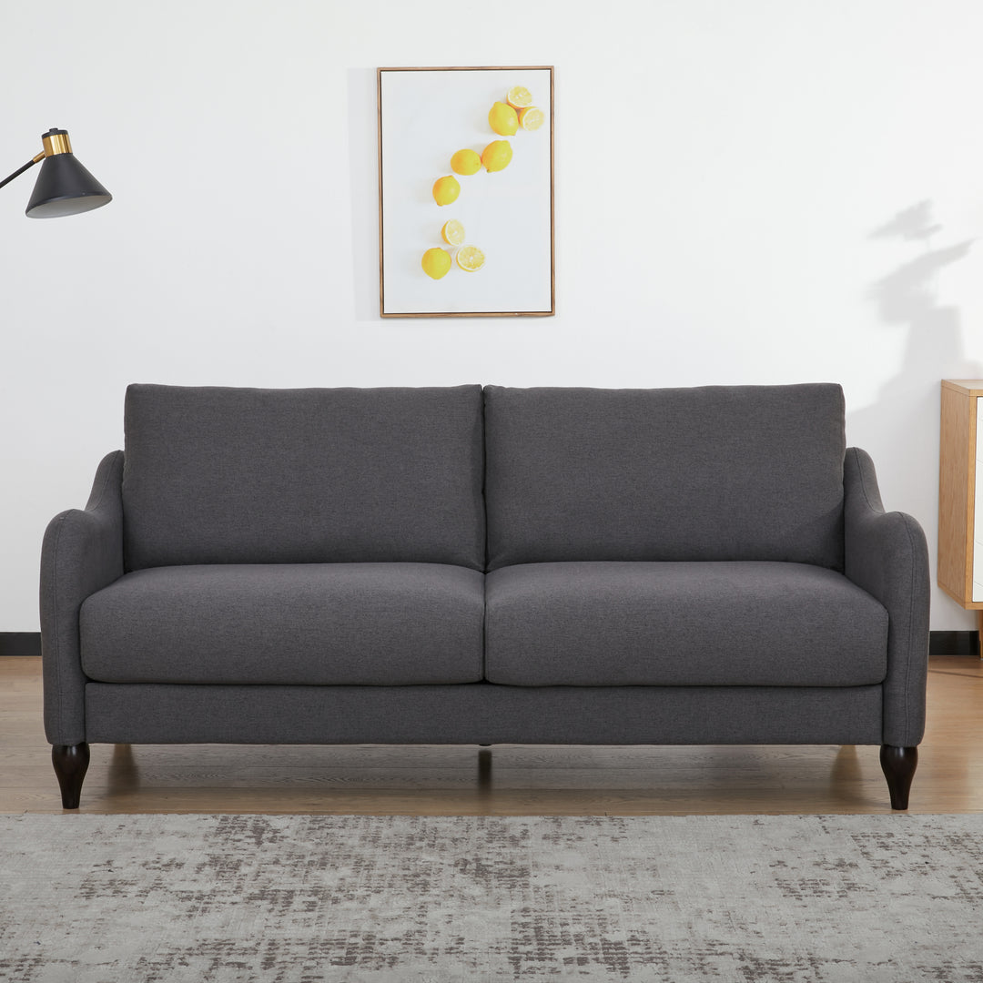 Reno Upholstered Sofa: Plush Comfort with Stylish Design  Removable Cushions, Solid Wood Legs for Ultimate Relaxation Image 9