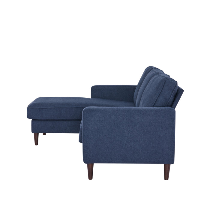 Rachel Sectional Sofa: L-Shaped Design with Reversible Chaise  Soft Polyester Fabric, Foam-Filled Cushions for Ultimate Image 10