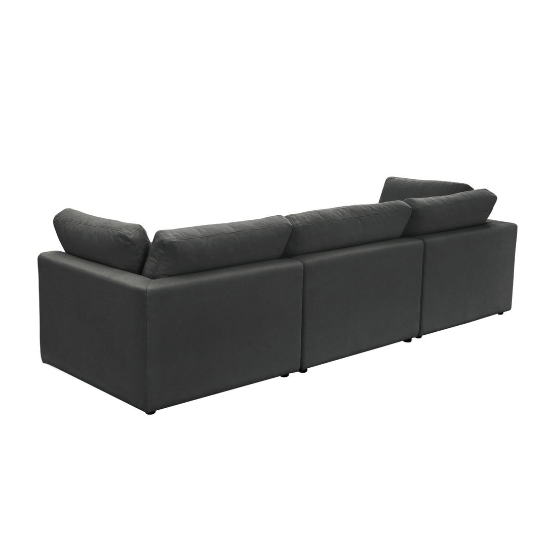 Yasmin Upholstered 3 Seat Linen Sofa Image 8