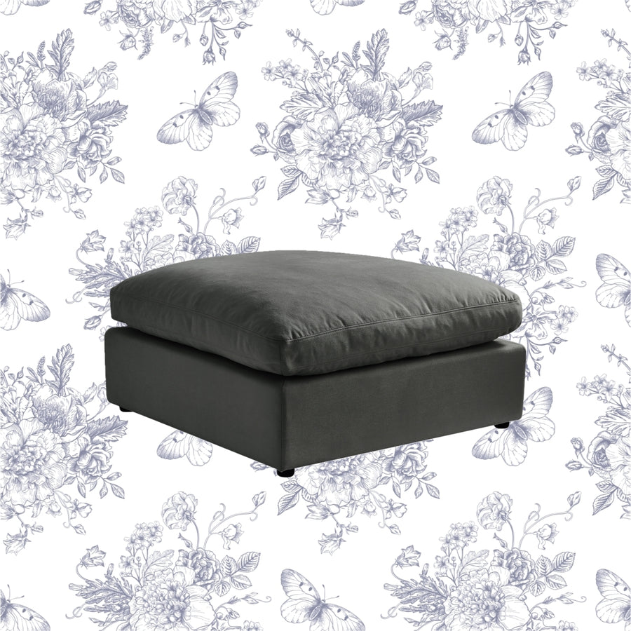 Yasmin Linen Ottoman Upholstered Image 1