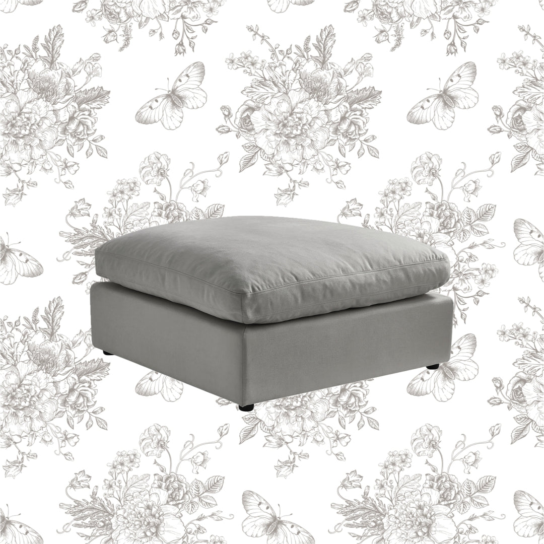 Yasmin Linen Ottoman Upholstered Image 3