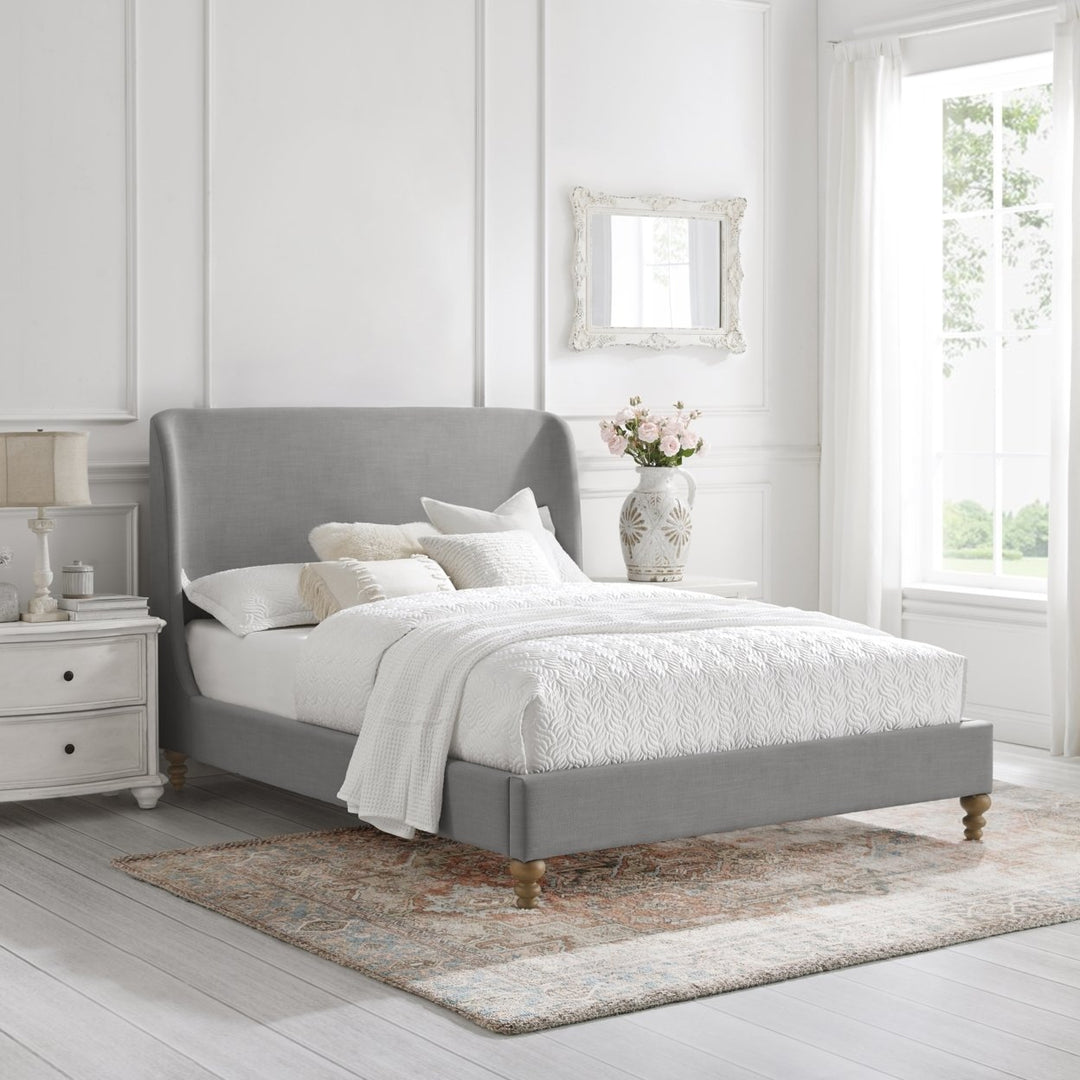 Rosalyn Bed-Wingback-Upholstered-Slats Included Image 6