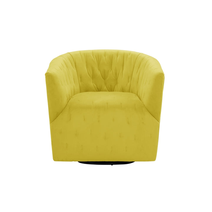 Kaitlin Accent Chair-Upholstered-Tufted-Barrel Image 5