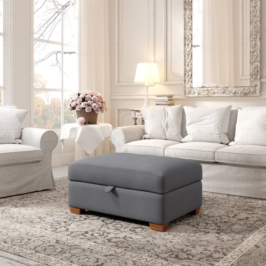 Cailyn Ottoman-Upholstered-Storage-Hinged Lid Image 1