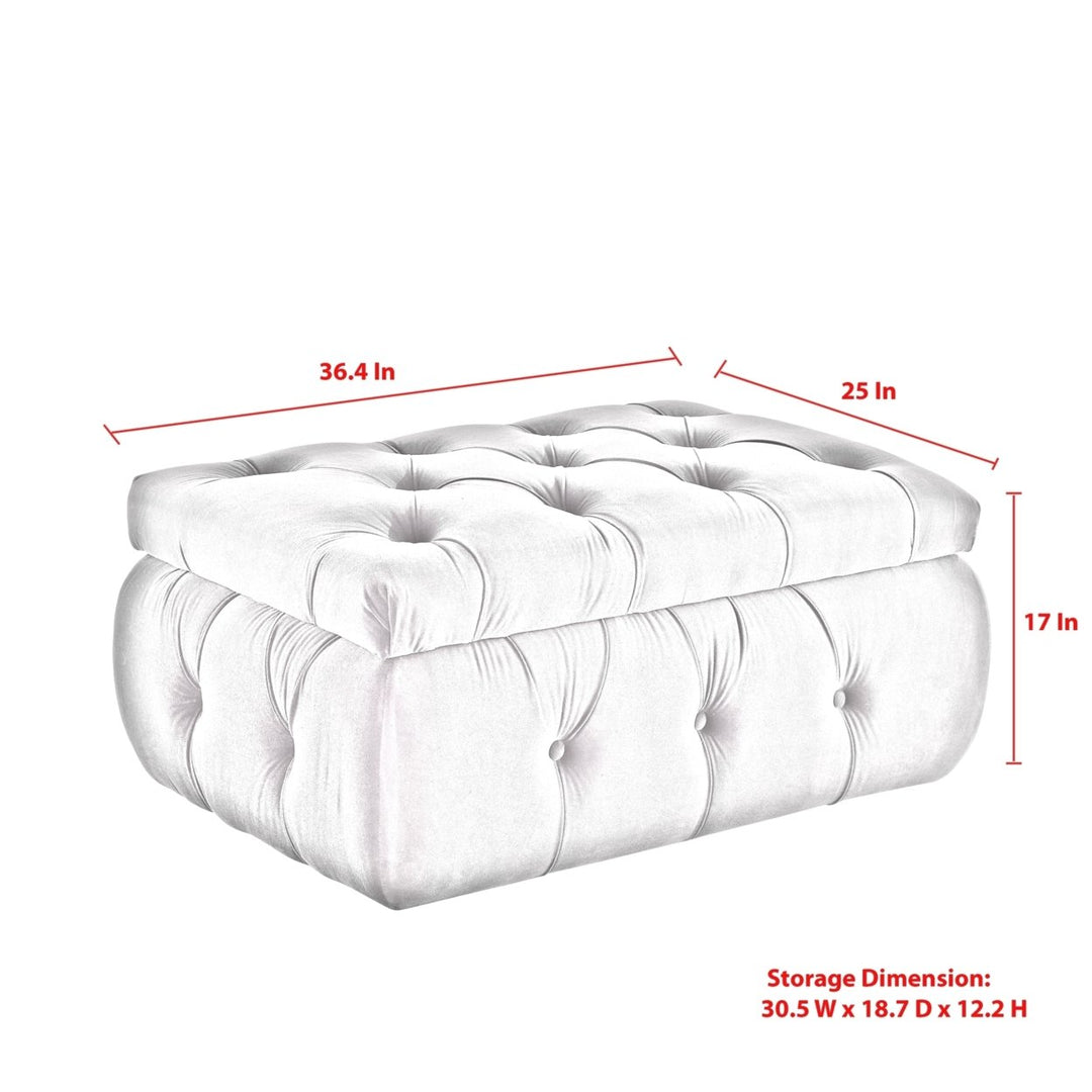 Ishan Ottoman-Upholstered-Button Tufted-Storage Image 11