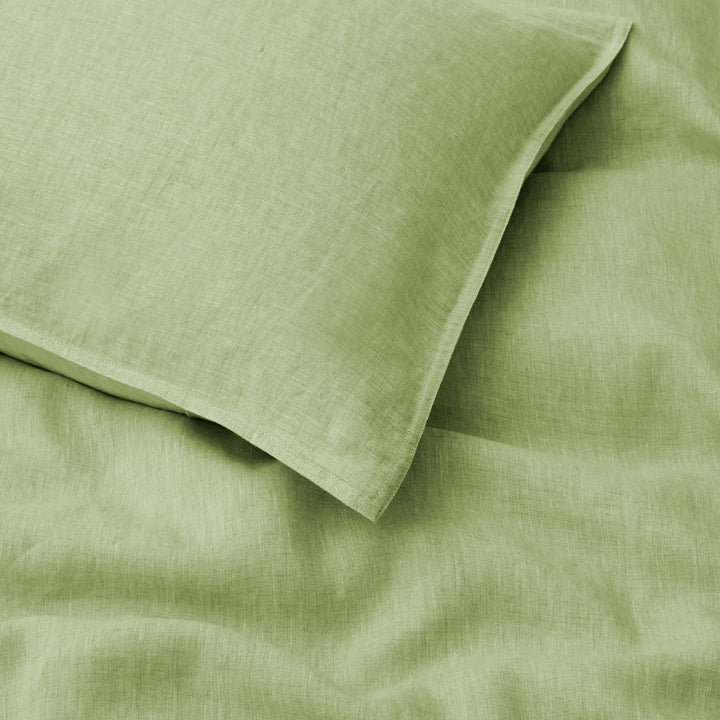 Premium Flax Linen Duvet Cover Set with Pillow Shams Breathable Moisture Wicking Bedding Set Image 4
