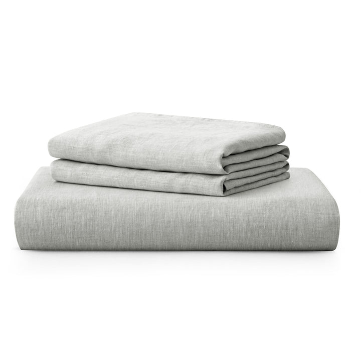 Premium Flax Linen Duvet Cover Set with Pillow Shams Breathable Moisture Wicking Bedding Set Image 12