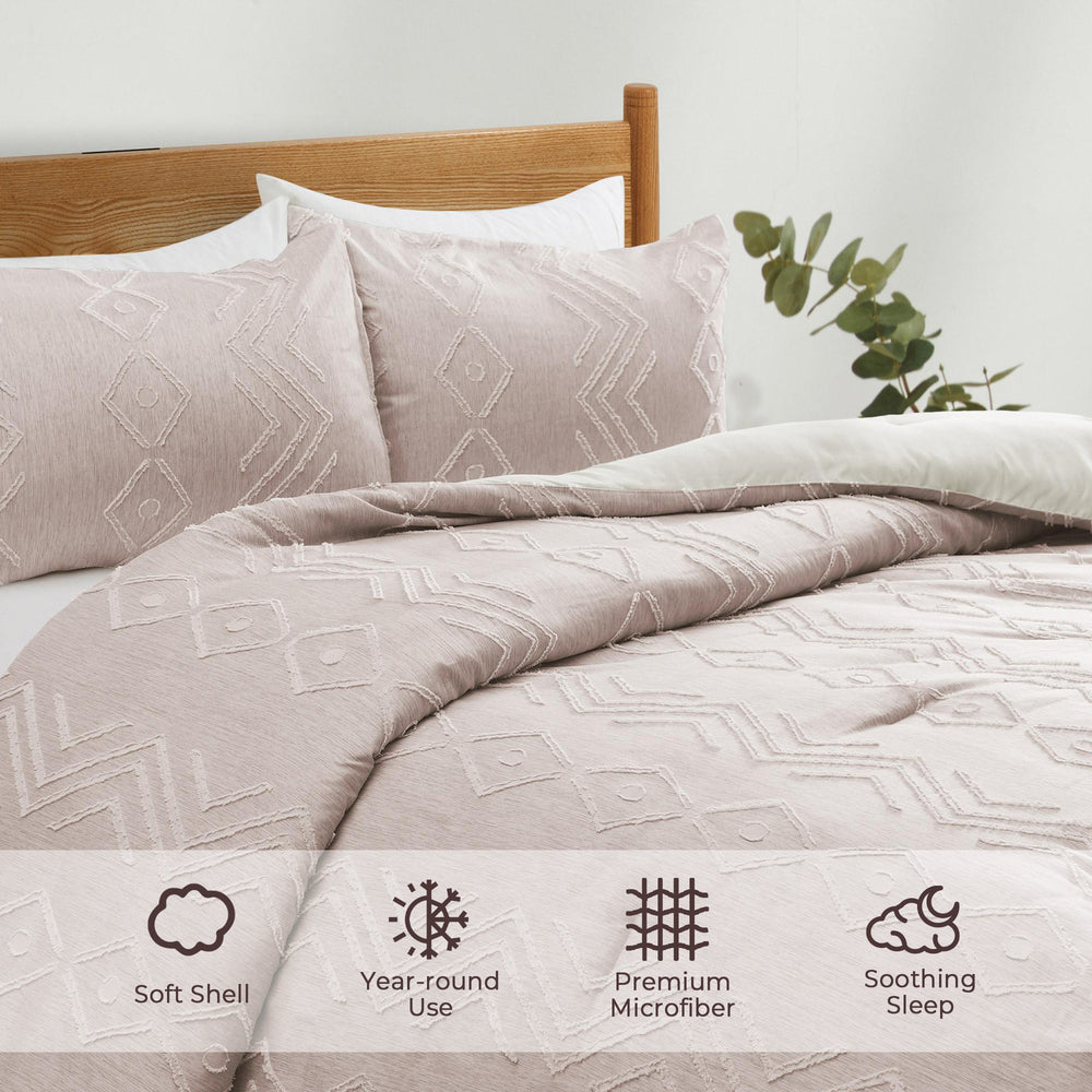 Soft Plush All Seasons Down Alternative Comforter Set with Shams Image 2