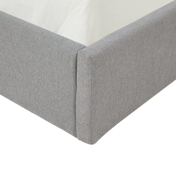 SAFAVIEH COUTURE OLIVIANNA LOW PROFILE BED Light Grey Image 5