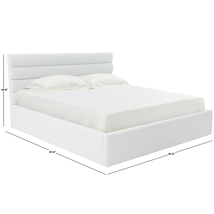 SAFAVIEH COUTURE JAYBELLA LOWPROFILE TUFTED BED Ivory Image 6