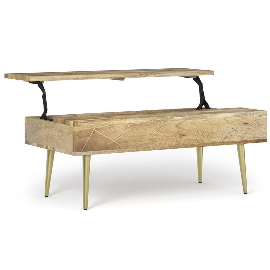 Jager Large Lift Top Coffee Table in Mango Image 1