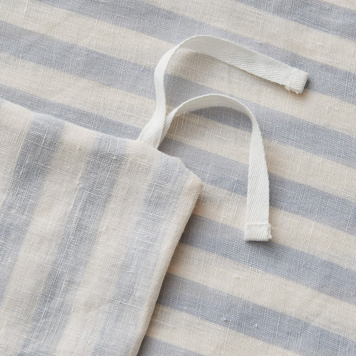 King Size Washed Linen Duvet Cover with Shams, Stripe Design, 3 Piece Bedding Duvet Cover Set Image 3