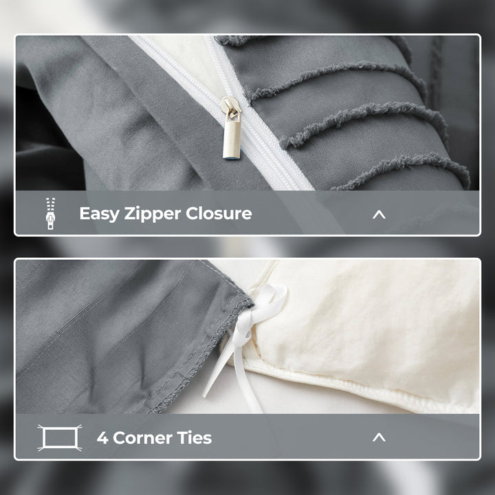 3 Piece Duvet Cover Set with Shams, Luxury Bedding Soft Microfiber Image 6
