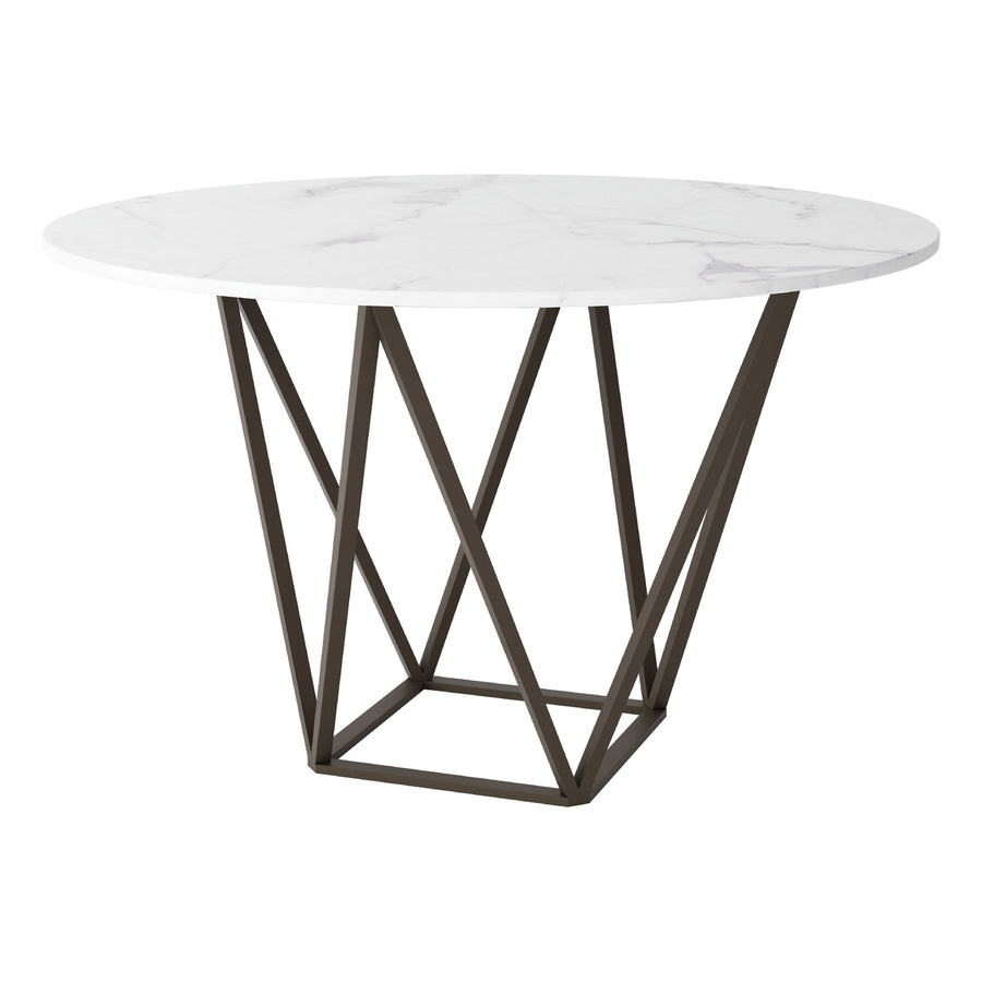 Tintern Dining Table White and Antique Bronze Image 1