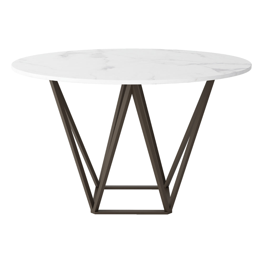 Tintern Dining Table White and Antique Bronze Image 2