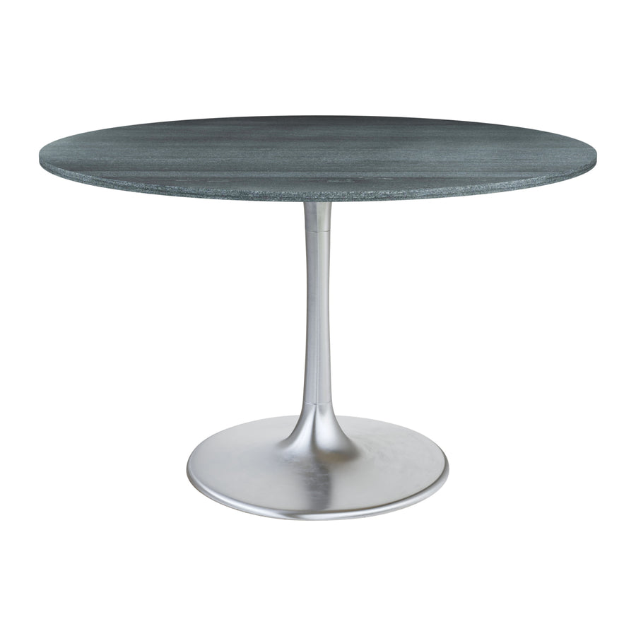 Metropolis Dining Table Gray and Silver Image 1